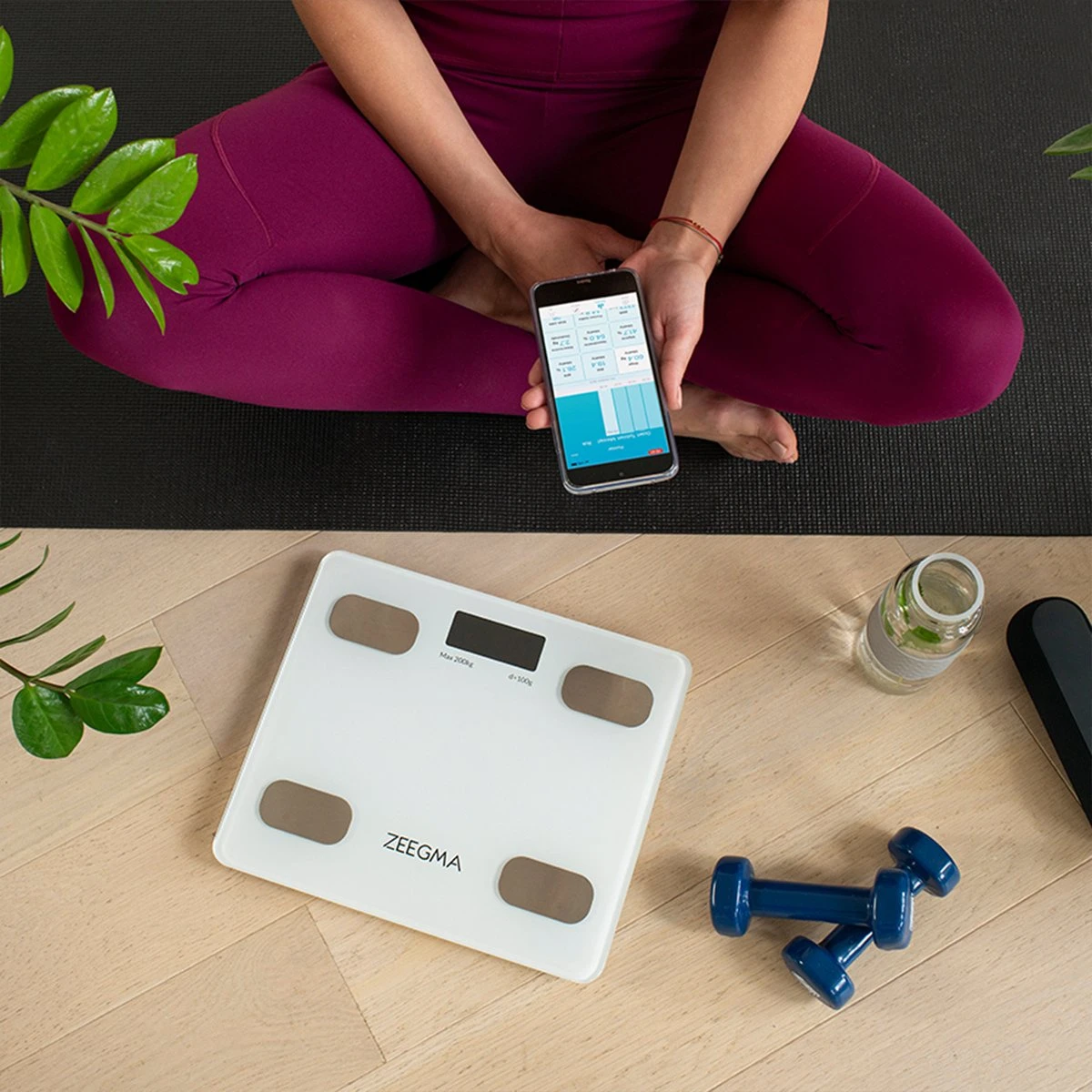 Zeegma Gewit - SMART Personenweegschaal - 15 Parameters - 200kg - LCD - APP 10 Zeegma Gewit - SMART Personenweegschaal - 15 Parameters - 200kg - LCD - APP - Afbeelding 8