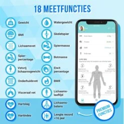 Silvergear® Premium Weegschaal - Weegschaal Personenweegschaal - Weegschaal Met Lichaamsanalyse - 18 Metingen – Slimme Weegschaal - Zwart -Winkel Voor Thuisgezondheidsmeetapparatuur 1200x1200 193