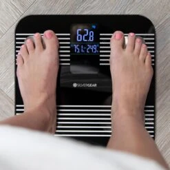 Silvergear® Premium Weegschaal - Weegschaal Personenweegschaal - Weegschaal Met Lichaamsanalyse - 18 Metingen – Slimme Weegschaal - Zwart -Winkel Voor Thuisgezondheidsmeetapparatuur 1200x1200 197