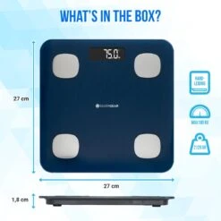 Silvergear® Bluetooth Personenweegschaal - Met Zeer Volledige Lichaamsanalyse Met Vetpercentage – Inclusief Analyse App – Midnight Blue -Winkel Voor Thuisgezondheidsmeetapparatuur 1200x1200 230