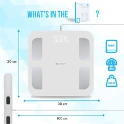 Silvergear® Slimme Pro Weegschaal Met Handvat - 14 Meetfuncties En Analyse App - 8 Sensoren - Professionele Sportschool Smart Scale - Bio Impedantie Meting - Onderlichaam én Bovenlichaam Metingen - Wit -Winkel Voor Thuisgezondheidsmeetapparatuur 1200x1200 251