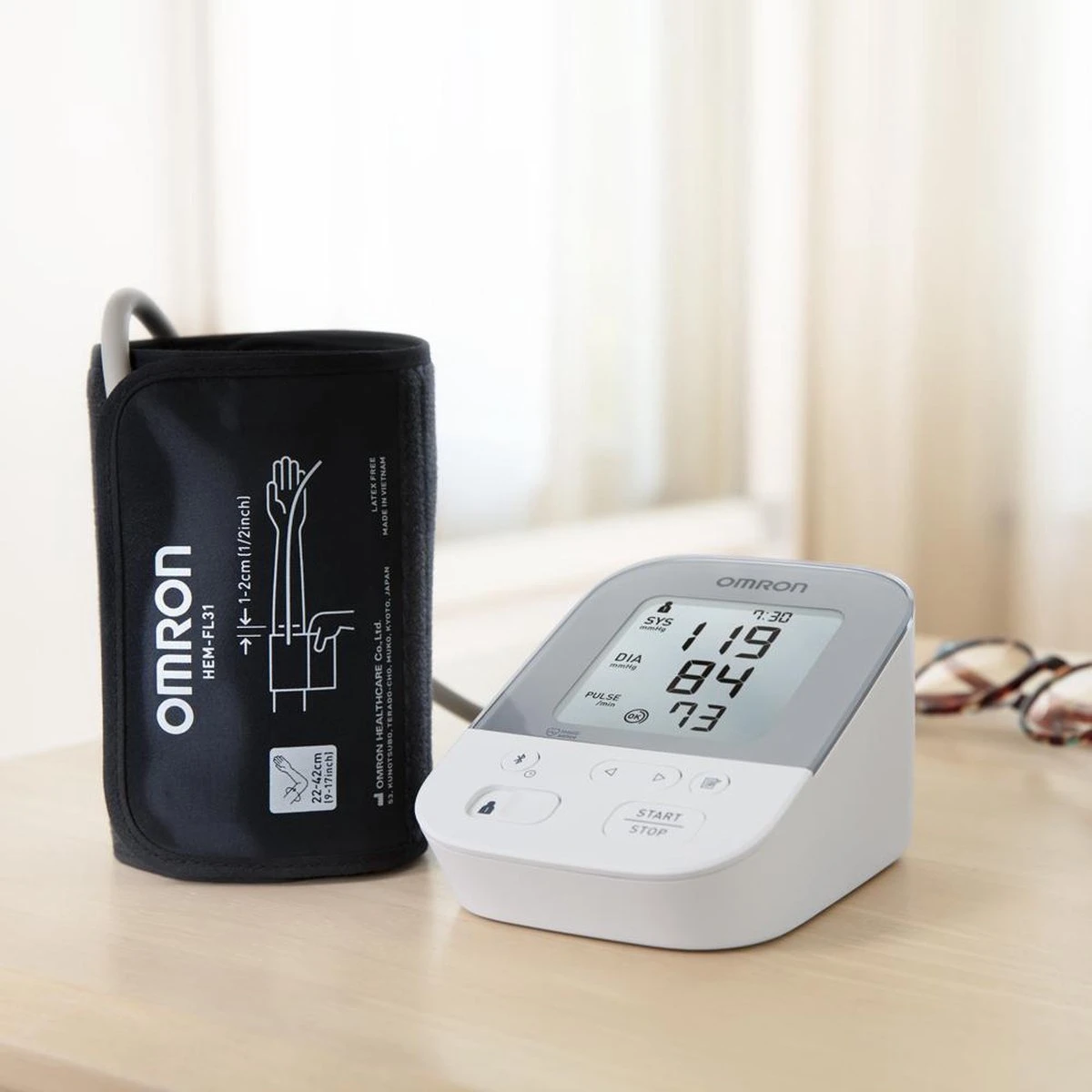 OMRON X4 Smart Bloeddrukmeter Bovenarm - Aanbevolen Door Hartstichting - Blood Pressure Monitor Met Hartslagmeter – Onregelmatige Hartslag - Klinisch Gevalideerd - Met Mobiele App - 22 Tot 42 Cm Manchet – 3 Jaar Garantie 10 OMRON X4 Smart Bloeddrukmeter Bovenarm - Aanbevolen Door Hartstichting - Blood Pressure Monitor Met Hartslagmeter – Onregelmatige Hartslag - Klinisch Gevalideerd - Met Mobiele App - 22 Tot 42 Cm Manchet – 3 Jaar Garantie - Afbeelding 8