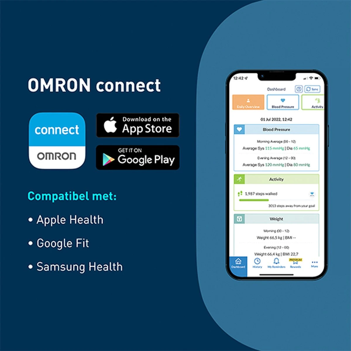 OMRON X4 Smart Bloeddrukmeter Bovenarm - Aanbevolen Door Hartstichting - Blood Pressure Monitor Met Hartslagmeter – Onregelmatige Hartslag - Klinisch Gevalideerd - Met Mobiele App - 22 Tot 42 Cm Manchet – 3 Jaar Garantie 18 OMRON X4 Smart Bloeddrukmeter Bovenarm - Aanbevolen Door Hartstichting - Blood Pressure Monitor Met Hartslagmeter – Onregelmatige Hartslag - Klinisch Gevalideerd - Met Mobiele App - 22 Tot 42 Cm Manchet – 3 Jaar Garantie - Afbeelding 16