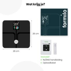 Formilo Premium Slimme Weegschaal Met 15x Lichaamsanalyse - ITO Weegschaal Met Hartslagmeter - Digitaal - Grijs -Winkel Voor Thuisgezondheidsmeetapparatuur 1200x1200 35