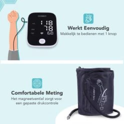 KIMO DIRECT Bloeddrukmeter - Automatisch - Bloeddrukmeter Bovenarm - Hartslagmeter - Nauwkeurige Meting - Groot Scherm -Winkel Voor Thuisgezondheidsmeetapparatuur 1200x1200 385