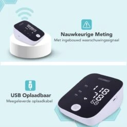 KIMO DIRECT Bloeddrukmeter - Automatisch - Bloeddrukmeter Bovenarm - Hartslagmeter - Nauwkeurige Meting - Groot Scherm -Winkel Voor Thuisgezondheidsmeetapparatuur 1200x1200 386