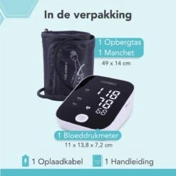 KIMO DIRECT Bloeddrukmeter - Automatisch - Bloeddrukmeter Bovenarm - Hartslagmeter - Nauwkeurige Meting - Groot Scherm -Winkel Voor Thuisgezondheidsmeetapparatuur 1200x1200 387