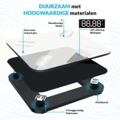 MM Brands Personen Weegschaal - Digitale Slimme Weegschaal Met Lichaamsanalyse - Inclusief App 15 MM Brands Personen Weegschaal - Digitale Slimme Weegschaal Met Lichaamsanalyse - Inclusief App -Winkel Voor Thuisgezondheidsmeetapparatuur 1200x1200 4