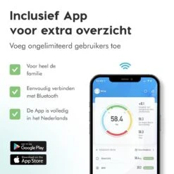 Qumax Slimme Weegschaal Met Lichaamsanalyse - Personenweegschaal Nederlandse App – Digitale Weegschaal Met 11 Meetfuncties – Anti-slip - Zwart -Winkel Voor Thuisgezondheidsmeetapparatuur 1200x1200 41