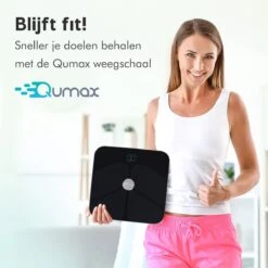 Qumax Slimme Weegschaal Met Lichaamsanalyse - Personenweegschaal Nederlandse App – Digitale Weegschaal Met 11 Meetfuncties – Anti-slip - Zwart -Winkel Voor Thuisgezondheidsmeetapparatuur 1200x1200 46