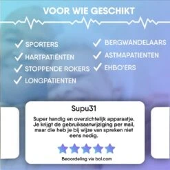 Saturatiemeter - Zuurstofmeter Vinger - Zuurstofmeter - Oximeter - Pulse Oximeter - Saturatiemeter Met Hartslagmeter - Saturatiemeter Best Getest -Winkel Voor Thuisgezondheidsmeetapparatuur 1200x1200 490