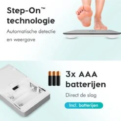 Qumax Slimme Weegschaal Met Lichaamsanalyse - Personenweegschaal Nederlandse App – Digitale Weegschaal Met 11 Meetfuncties – Anti-slip - Zwart -Winkel Voor Thuisgezondheidsmeetapparatuur 1200x1200 50