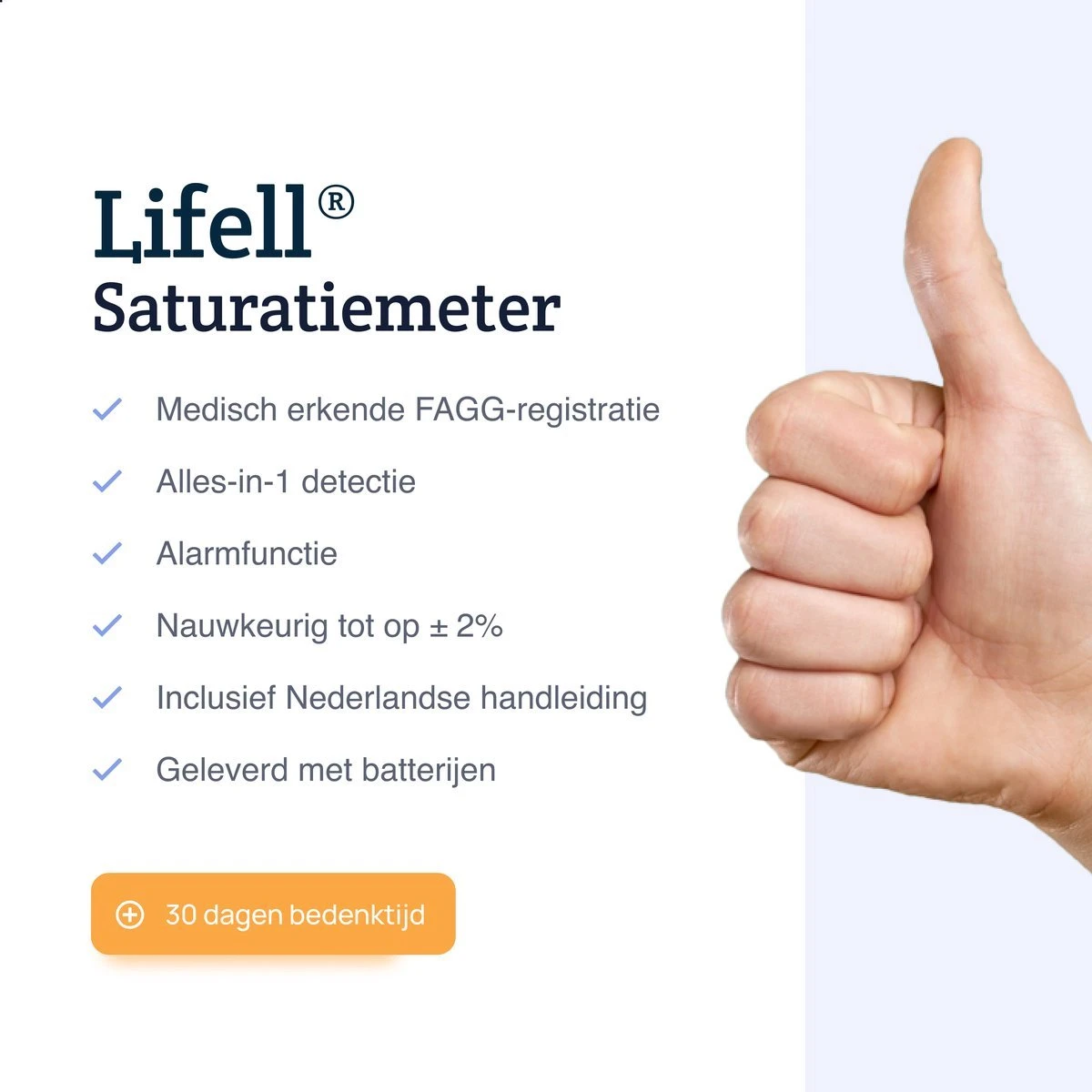 Saturatie En Hartslagmeter - Oximeter - (Bloed) Zuurstofmeter - Vingertop Pulse - Wit 4 Saturatie En Hartslagmeter - Oximeter - (Bloed) Zuurstofmeter - Vingertop Pulse - Wit - Afbeelding 2