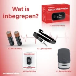 MM Brands Saturatiemeter – Zuurstofmeter Vinger Met Hartslagmeter – Pulse Oximeter -Winkel Voor Thuisgezondheidsmeetapparatuur 1200x1200 559