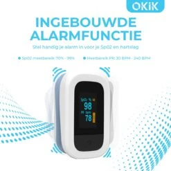 Okik Luxe Saturatiemeter Met Hartslagmeter – Zuurstofmeter Vinger – Pulse Oximeter -Winkel Voor Thuisgezondheidsmeetapparatuur 1200x1200 565
