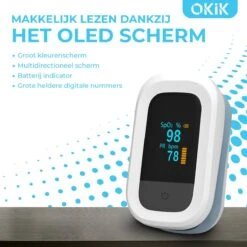 Okik Luxe Saturatiemeter Met Hartslagmeter – Zuurstofmeter Vinger – Pulse Oximeter -Winkel Voor Thuisgezondheidsmeetapparatuur 1200x1200 568