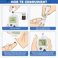 Bloedglucose Meter – Met 100 Test Strips En 100 Lancetten – Diabetes – Bloedsuiker Meter – Bloedglucose Meter -Winkel Voor Thuisgezondheidsmeetapparatuur 1200x1200 580
