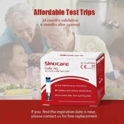 Sinocare Safe AQ Smart - Glucosemeter Kit – Bloedsuiker Tester – Inclusief 100 Test Strips En 100 Lancetten -Winkel Voor Thuisgezondheidsmeetapparatuur 1200x1200 591