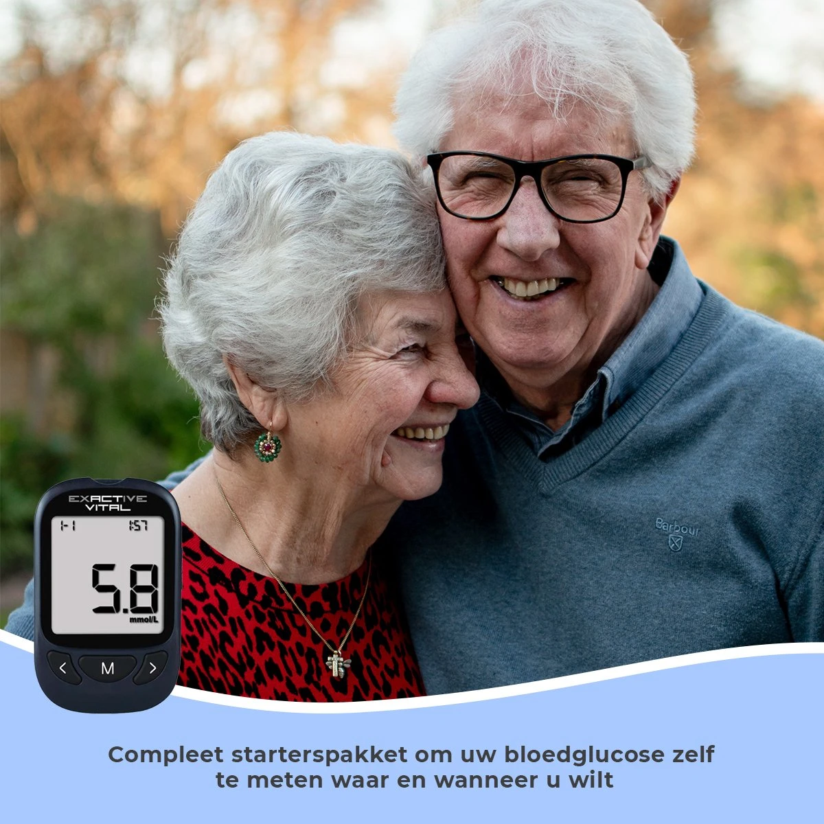 Exactive Vital Glucosemeter Startpakket XL – Bloedsuikermeter – Diabetes Meter – Glucose Monitor – Glucosemeter - Donkerblauw - 60 Teststrips - 60 Lancetten 4 Exactive Vital Glucosemeter Startpakket XL – Bloedsuikermeter – Diabetes Meter – Glucose Monitor – Glucosemeter - Donkerblauw - 60 Teststrips - 60 Lancetten - Afbeelding 2