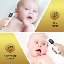 MostEssential Premium Koortsthermometer - Infrarood Thermometer - Thermometer Voorhoofd - Oorthermometer - Contactloos - Koortsthermometer Voor Volwassenen, Kinderen En Baby's - 20F -Winkel Voor Thuisgezondheidsmeetapparatuur 1200x1200 627