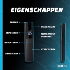 Bolke® - Thermometer - Infrarood Thermometer - Thermometer Lichaam - Thermometer Baby - Thermometer Voorhoofd - Voorhoofd Thermometer -Winkel Voor Thuisgezondheidsmeetapparatuur 1200x1200 675