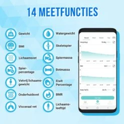 Silvergear® Bluetooth Personenweegschaal - Met Zeer Volledige Lichaamsanalyse Met Vetpercentage – Inclusief Analyse App – Lavendel Paars 22 Silvergear® Bluetooth Personenweegschaal - Met Zeer Volledige Lichaamsanalyse Met Vetpercentage – Inclusief Analyse App – Lavendel Paars -Winkel Voor Thuisgezondheidsmeetapparatuur 1200x1200 70