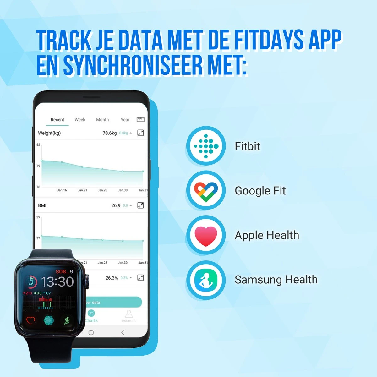 Silvergear® Bluetooth Personenweegschaal - Met Zeer Volledige Lichaamsanalyse Met Vetpercentage – Inclusief Analyse App – Lavendel Paars 13 Silvergear® Bluetooth Personenweegschaal - Met Zeer Volledige Lichaamsanalyse Met Vetpercentage – Inclusief Analyse App – Lavendel Paars - Afbeelding 11