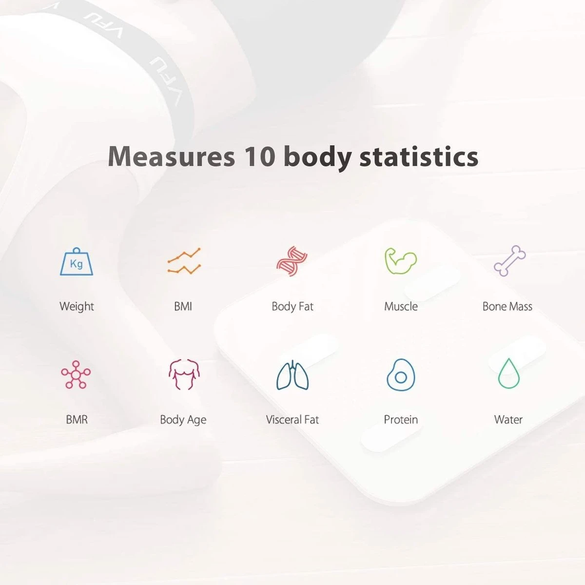 Yunmai - Slimme Weegschaal - 10 Lichaamsmetingen 6 Yunmai - Slimme Weegschaal - 10 Lichaamsmetingen - Afbeelding 4