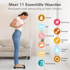 LifeGoods Personenweegschaal - Lichaamsanalyse & Vetpercentage - Digitaal - Zwart -Winkel Voor Thuisgezondheidsmeetapparatuur 1200x1200 93