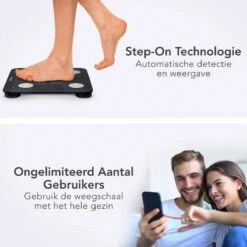 LifeGoods Personenweegschaal - Lichaamsanalyse & Vetpercentage - Digitaal - Zwart -Winkel Voor Thuisgezondheidsmeetapparatuur 1200x1200 97
