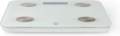 Nedis SmartLife Personenweegschaal | Wi-Fi | BMR / Botten / Gewicht / Spieren / Vet / Water | 8 Geheugenplaatsen | Piekbelasting: 180 Kg | Android™ / IOS | Glas | Wit -Winkel Voor Thuisgezondheidsmeetapparatuur 1200x362