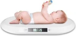 A&K Baby Weegschaal - Digitaal - Multifunctioneel - Babyweegschaal - Inclusief Batterijen – Personenweegschaal - Dierenweegschaal - Wit