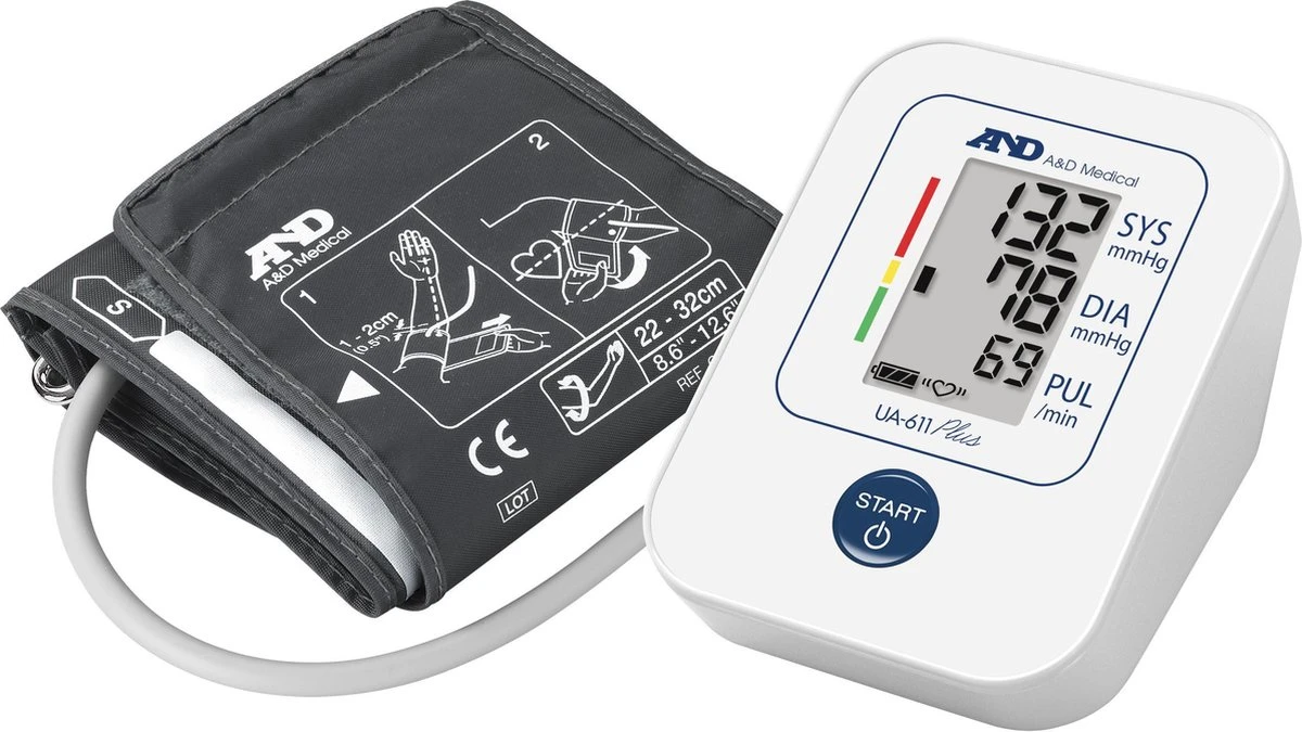 A&D Medical UA-611Plus - Bloeddrukmeter - Bovenarm 5 A&D Medical UA-611Plus - Bloeddrukmeter - Bovenarm - Afbeelding 3