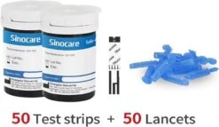 Sinocare Bloedglucosemeter/bloedglucose Diabetescontrolekit Met Codevrij Strips X 50 En Pijnloze Lancetten X 50 - In Mg/dL (Safe Accu) (50 Strips) -Winkel Voor Thuisgezondheidsmeetapparatuur 1200x695