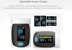 Saturatiemeter - Zuurstofmeter - Zuurstofmeter Vinger - Hartslagmeter - Oximeter - Inclusief Batterij