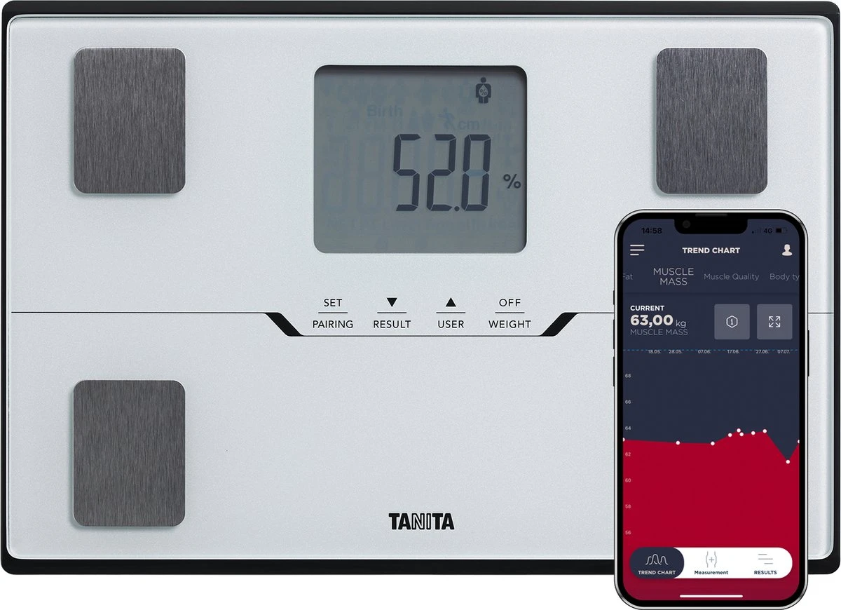 TANITA BC-401 Personenweegschaal Met Lichaamsanalyse - Wit 3 TANITA BC-401 Personenweegschaal Met Lichaamsanalyse - Wit