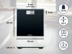 Leifheit Soehnle Personenweegschaal Digitaal Style Sense Compact 100 – Zwart – Tot 180 Kg - Incl. Batterijen -Winkel Voor Thuisgezondheidsmeetapparatuur 1200x899 12