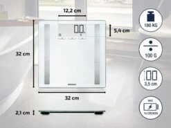 Soehnle Analyse Ersonenweegschaal Digitaal Shape Sense Control 200 - 8 Personen - Wit - Tot 180 Kg - Incl. Batterijen -Winkel Voor Thuisgezondheidsmeetapparatuur 1200x899 3