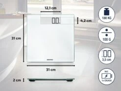 Soehnle Personenweegschaal Digitaal Style Sense Comfort 100 - Wit - Tot 100 Kg - Incl. Batterijen -Winkel Voor Thuisgezondheidsmeetapparatuur 1200x899 4