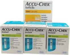 Accu-Chek Instant Voordeelset: 3 X 50 Teststrips, 200 SoftClix Lancetten