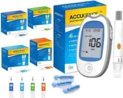 Glucosemeter – Bloedsuikermeter - Keto Dieet - Accu Chek - Glucosemeter Startpakket - 4in1 Multifunctionele