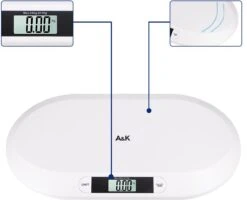 A&K Baby Weegschaal - Digitaal - Multifunctioneel - Babyweegschaal - Inclusief Batterijen – Personenweegschaal - Dierenweegschaal - Wit -Winkel Voor Thuisgezondheidsmeetapparatuur 1200x973 2