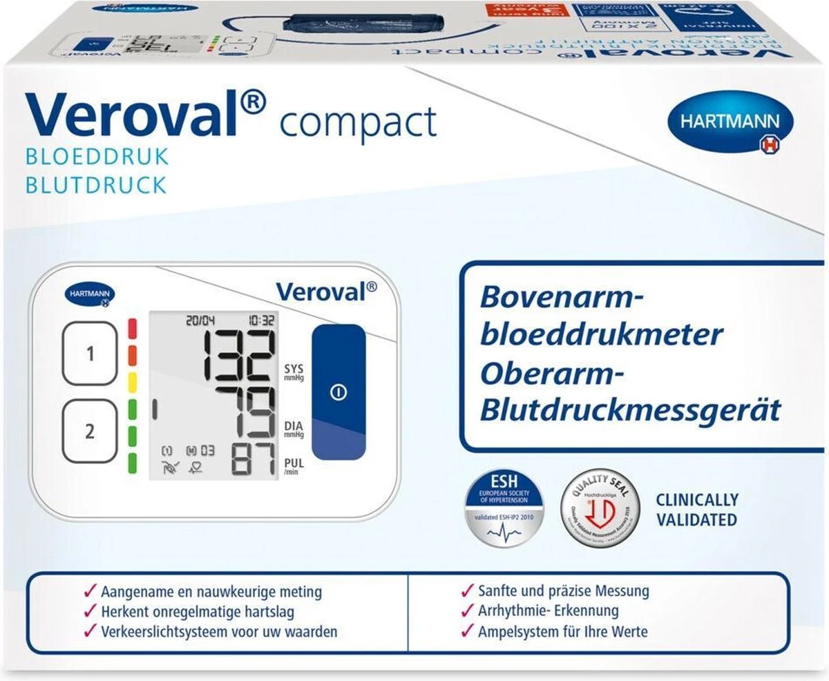 Veroval® Compact BPU22 - Bovenarm Bloeddrukmeter 9 Veroval® Compact BPU22 - Bovenarm Bloeddrukmeter - Afbeelding 7