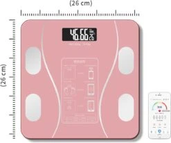 Merkloos Digitale Smart Weegschaal - Personenweegschaal - Met Lichaamsanalyse - USB Oplaadbaar - Met App - Roze 20 Merkloos Digitale Smart Weegschaal - Personenweegschaal - Met Lichaamsanalyse - USB Oplaadbaar - Met App - Roze -Winkel Voor Thuisgezondheidsmeetapparatuur 1200x999