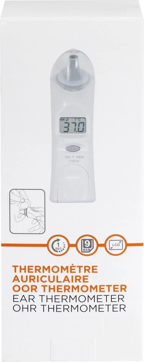 Cresta Care TH838S Infrarood Oorthermometer | Voor Kinderen En Volwassenen | Snelle Meting 7 Cresta Care TH838S Infrarood Oorthermometer | Voor Kinderen En Volwassenen | Snelle Meting - Afbeelding 5