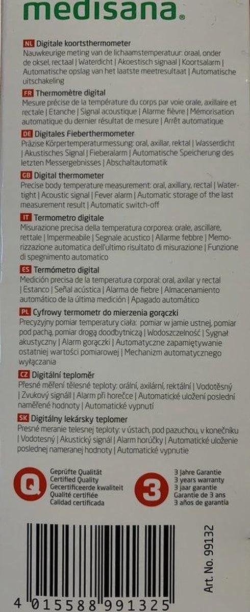 MEDISANA FTC Thermometer 5 MEDISANA FTC Thermometer - Afbeelding 3