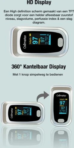 IMDK - Saturatiemeter - Zuurstofmeter - Pulse Oximeter - Incl. Batterijen