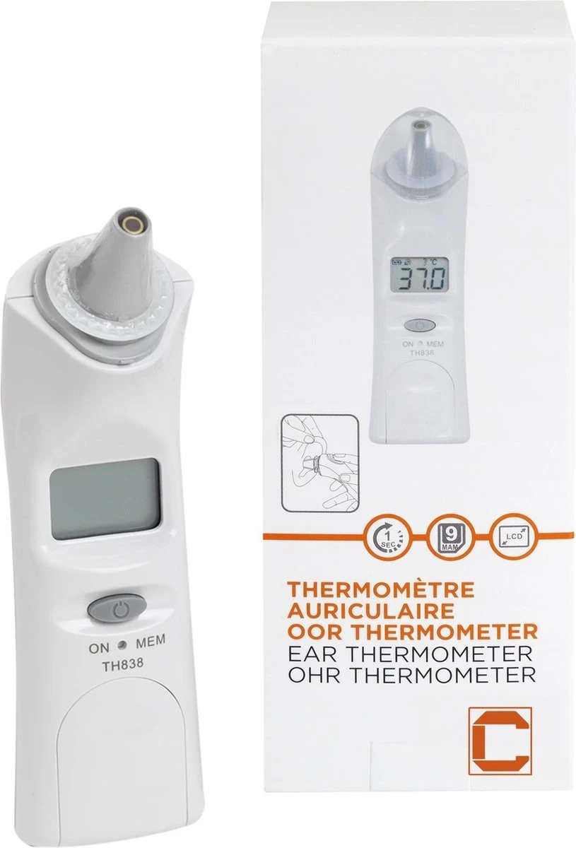 Cresta Care TH838S Infrarood Oorthermometer | Voor Kinderen En Volwassenen | Snelle Meting 4 Cresta Care TH838S Infrarood Oorthermometer | Voor Kinderen En Volwassenen | Snelle Meting - Afbeelding 2