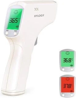 HYLOGY Thermometer Voor Volwassenen Digitaal - Infrarood Koortsthermometer Contactloze - Thermometer Lichaam Kinderen - Voorhoofd Thermometer Baby Met Lcd Display