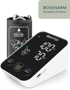 Bintoi® BX300 - Bloeddrukmeter Bovenarm - Hartslagmeter - Incl. Opbergtas En Batterijen - 2 Gebruikers